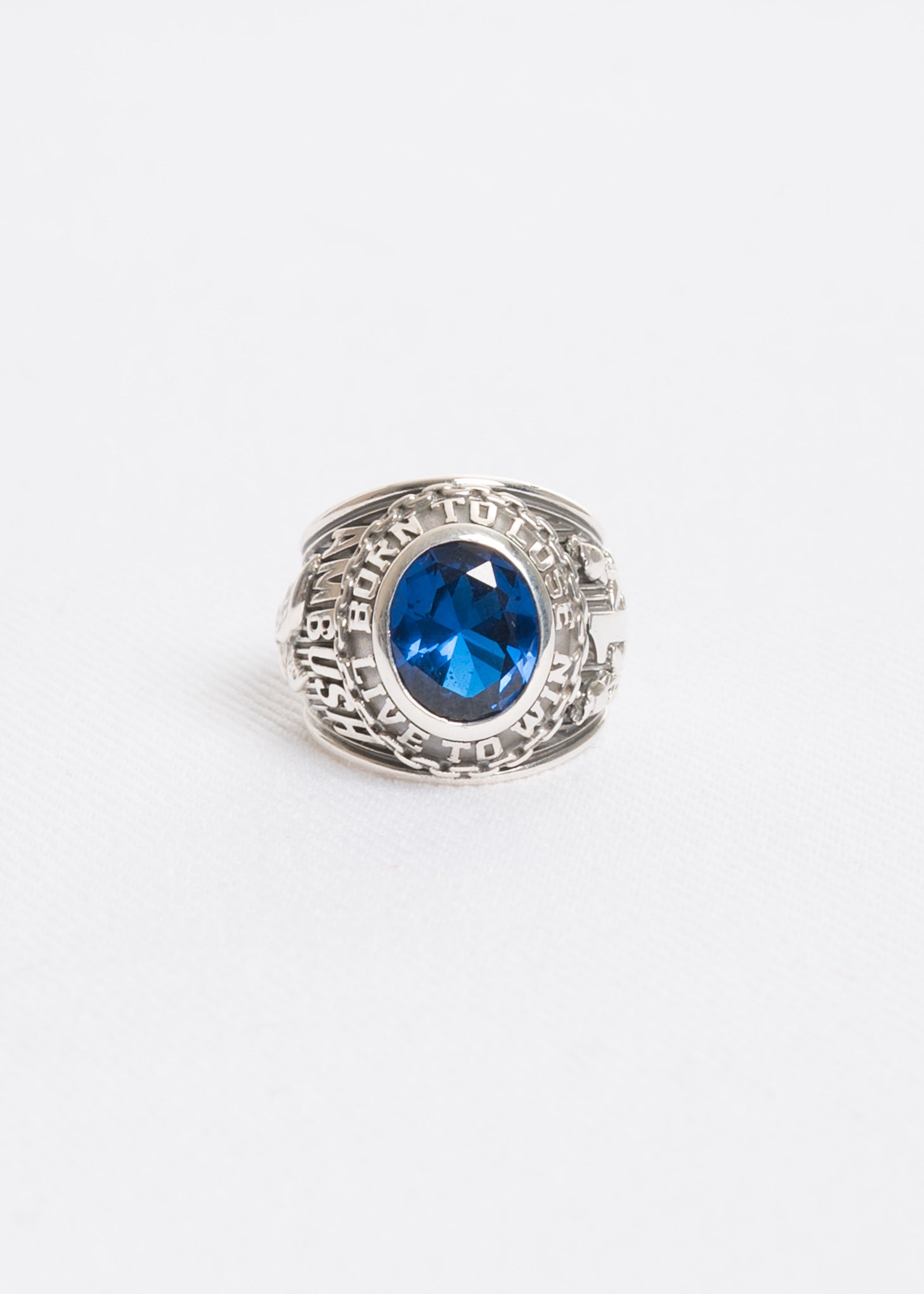 Silver and Blue Class Ring – 017 Shop