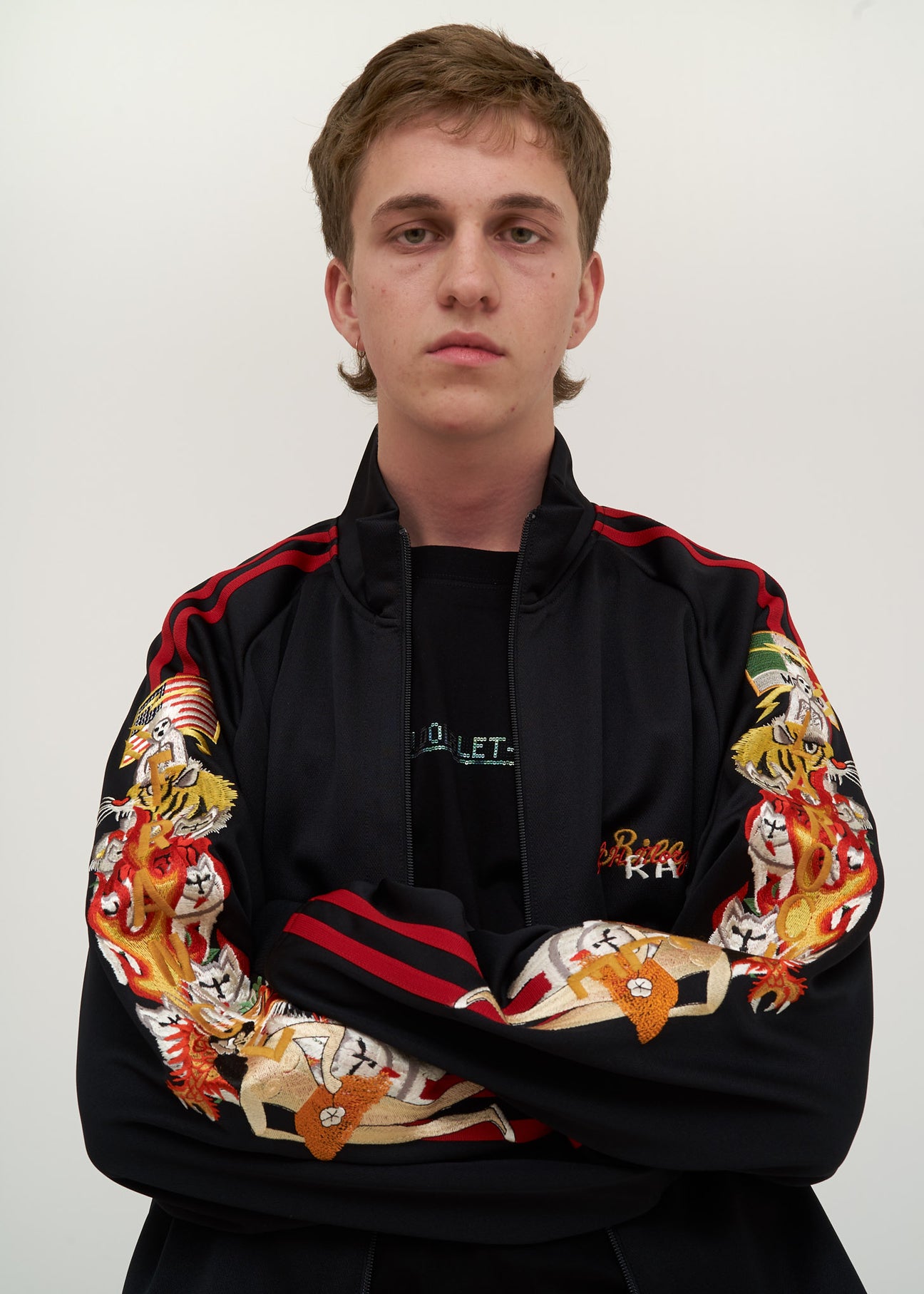 Black Chaos Embroidery Track Jacket – 017 Shop Black Chaos Embroidery Track Jacket – 017 Shop