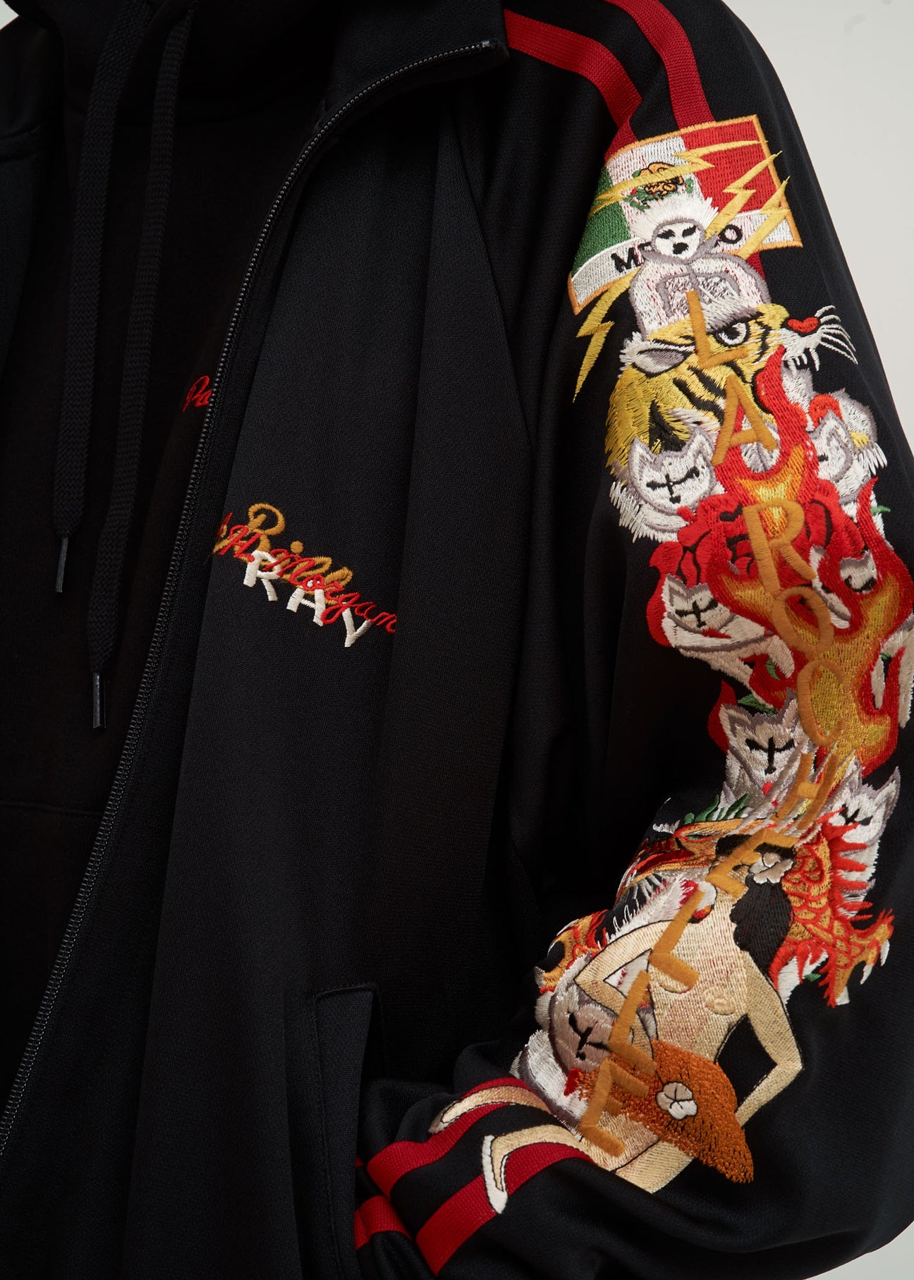 Black Chaos Embroidery Track Jacket – 017 Shop Black Chaos Embroidery Track Jacket – 017 Shop