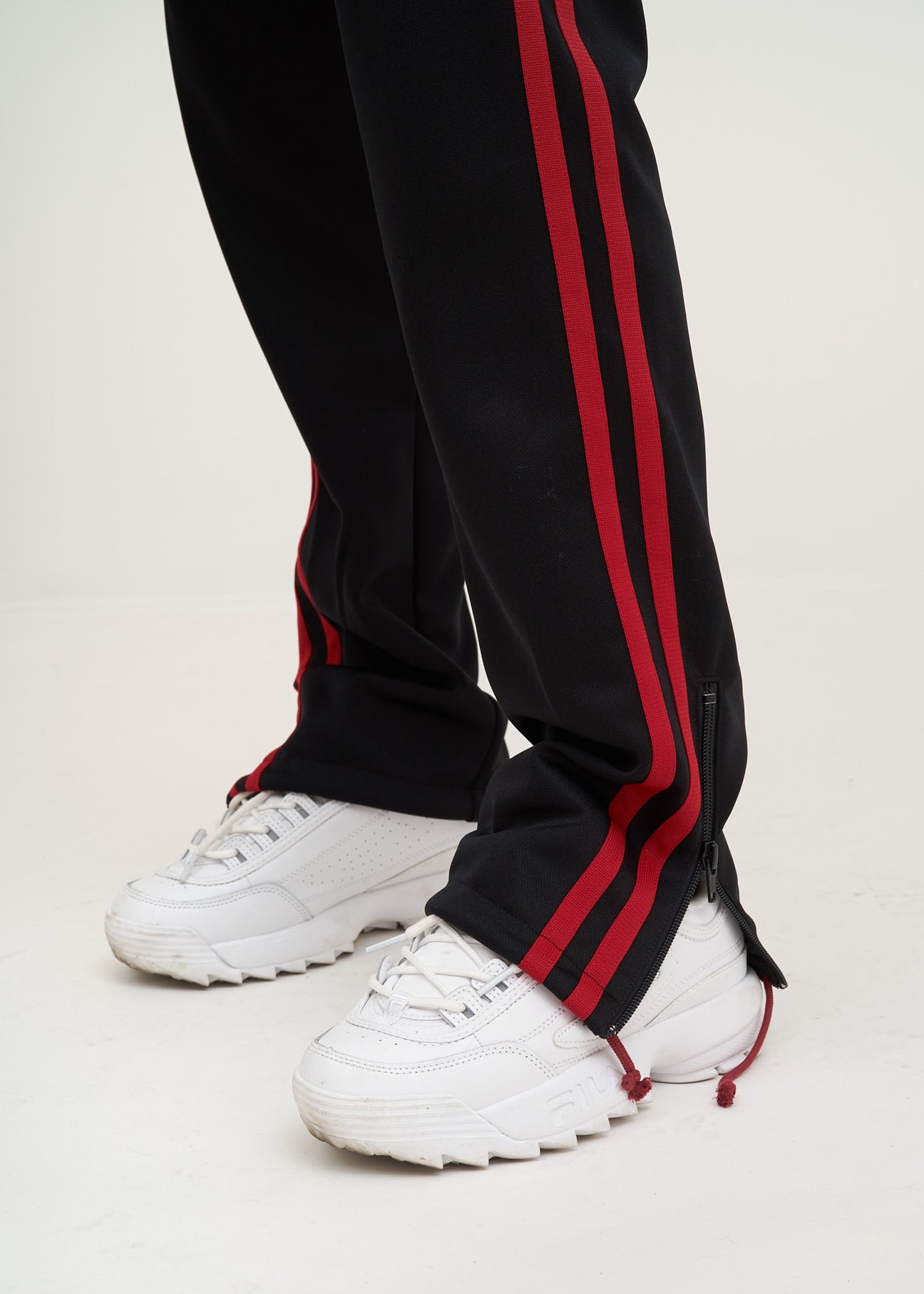Black Chaos Embroidery Track Pants – 017 Shop