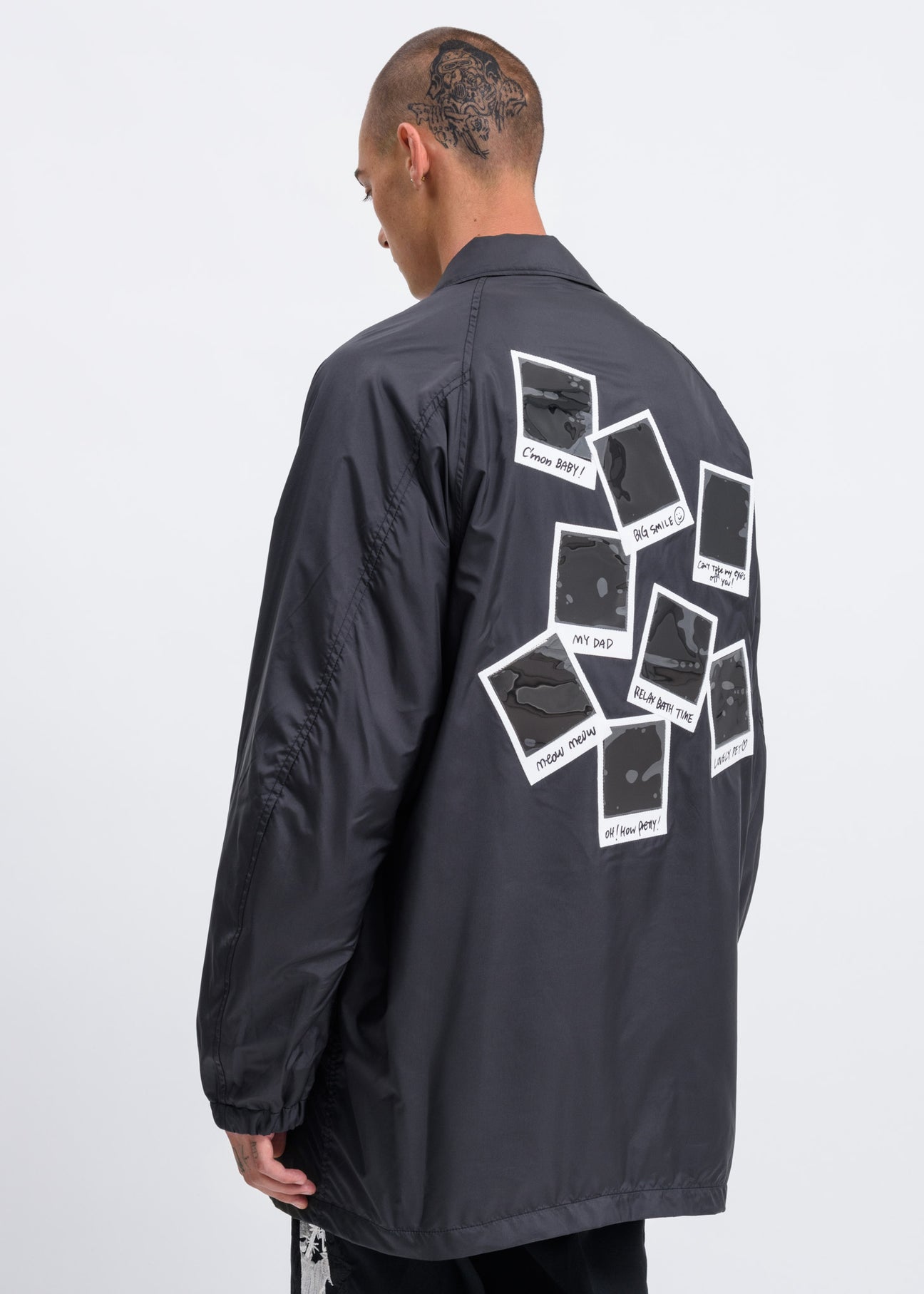 Black polaroid windbreaker shop