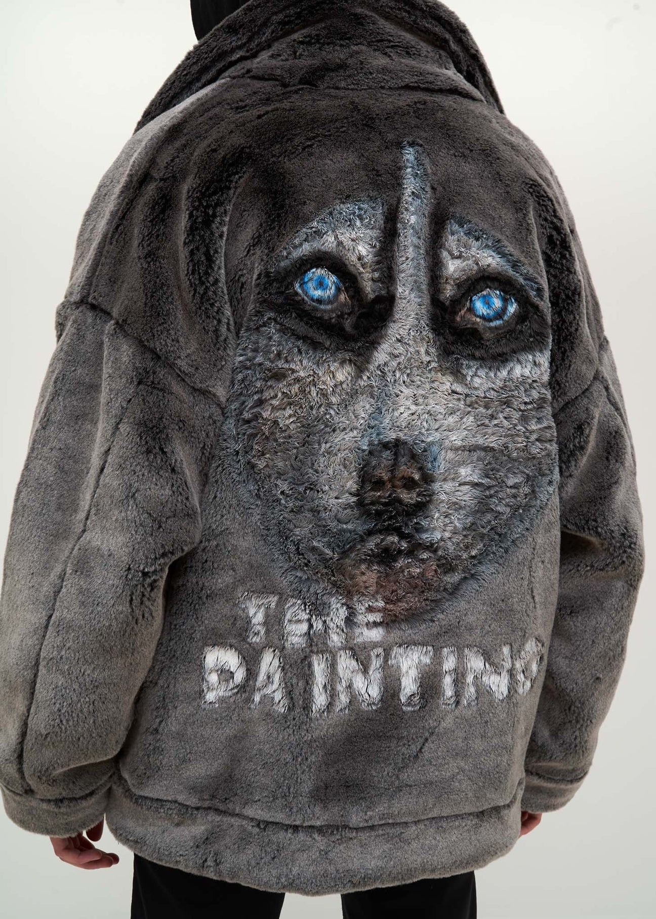 Husky Animal Painted Fur Jacket