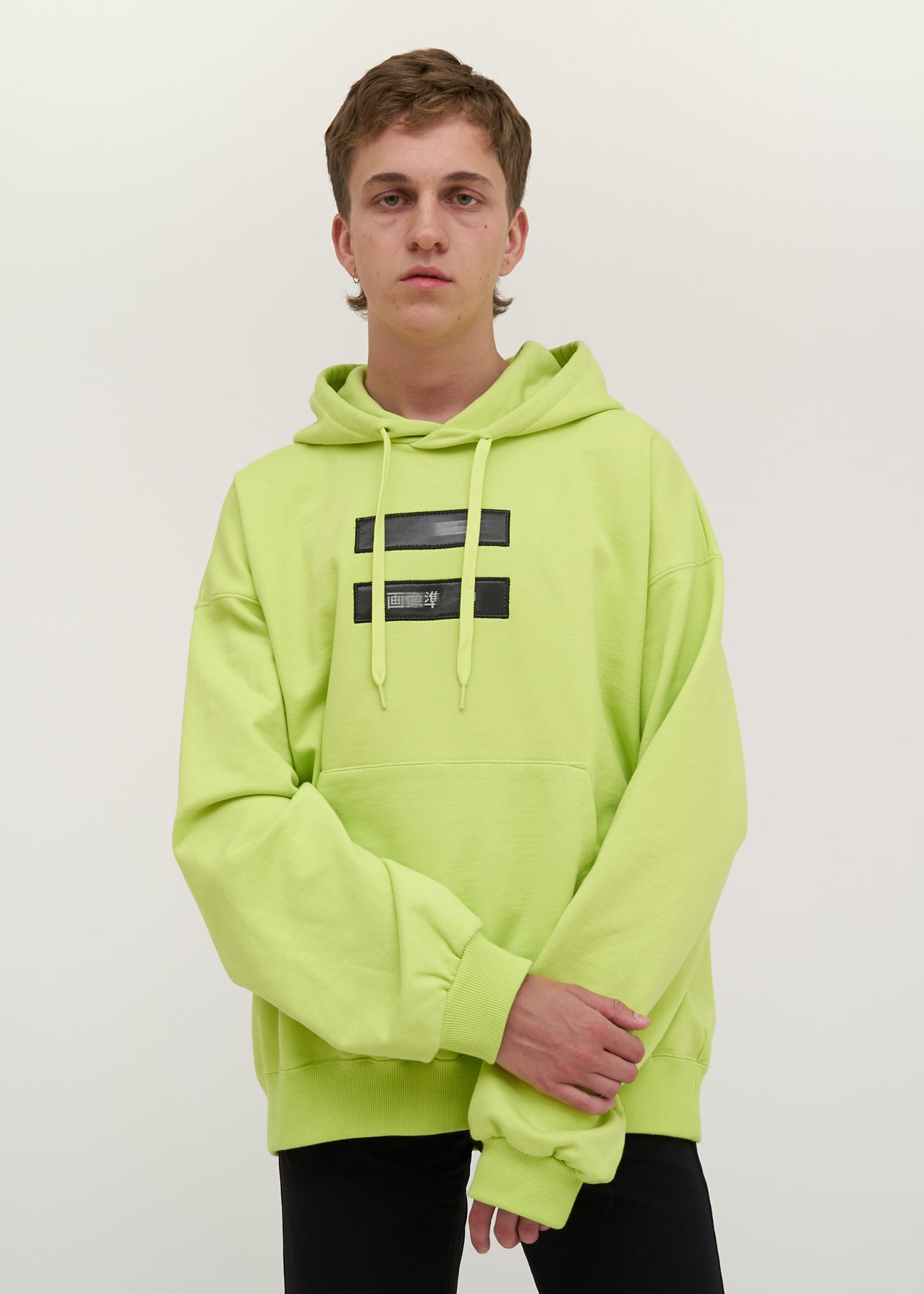 パーカー doublet  NO IMAGE LENTICULAR HOODIE Light Green 