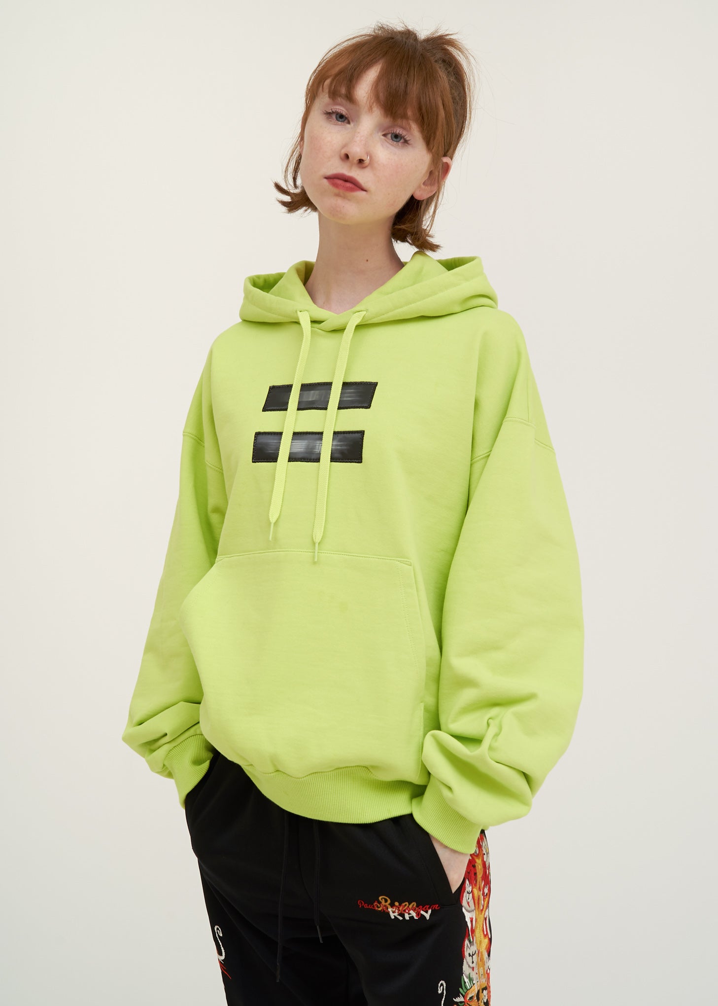 パーカー doublet  NO IMAGE LENTICULAR HOODIE Light Green 
