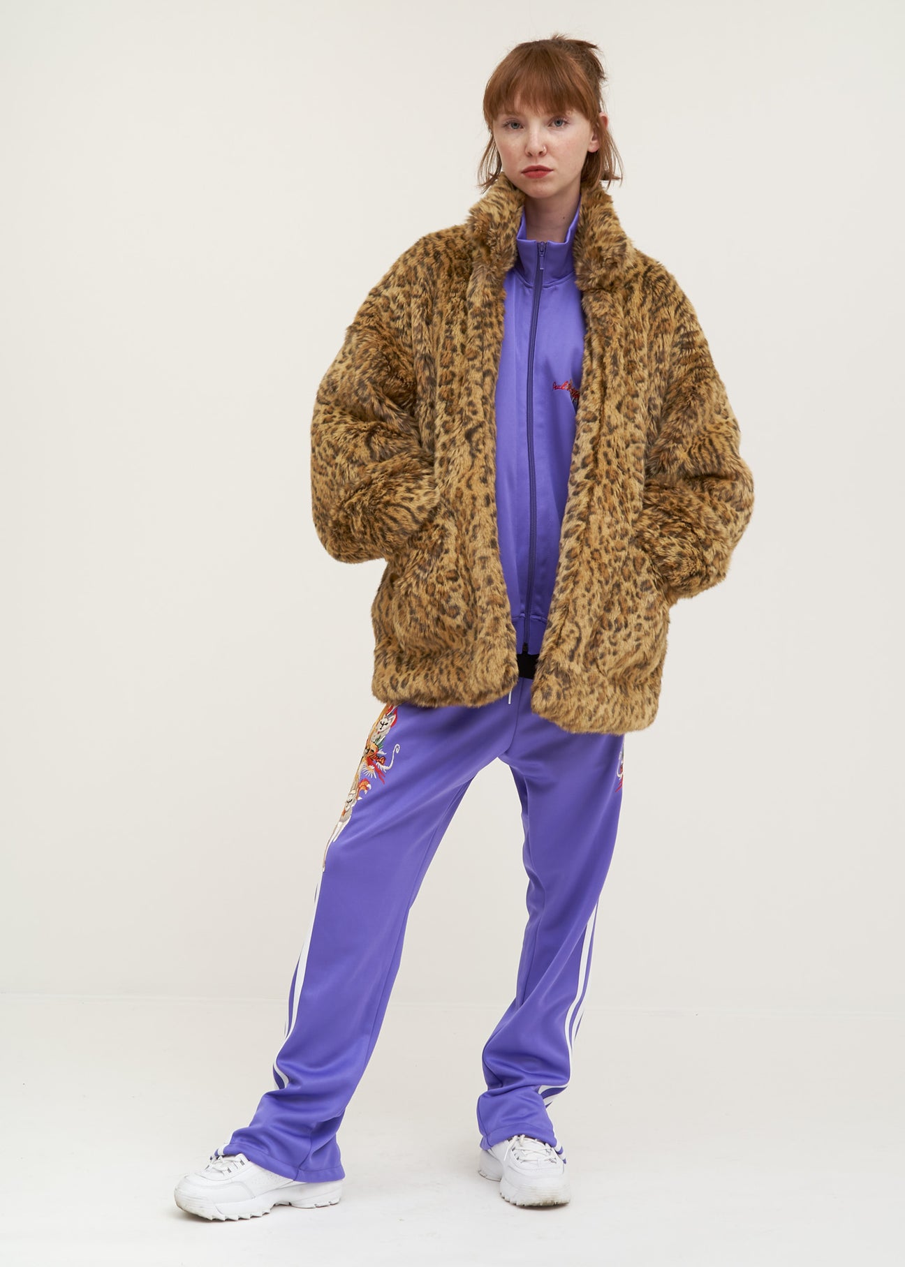 Purple Chaos Embroidery Track Jacket – 017 Shop