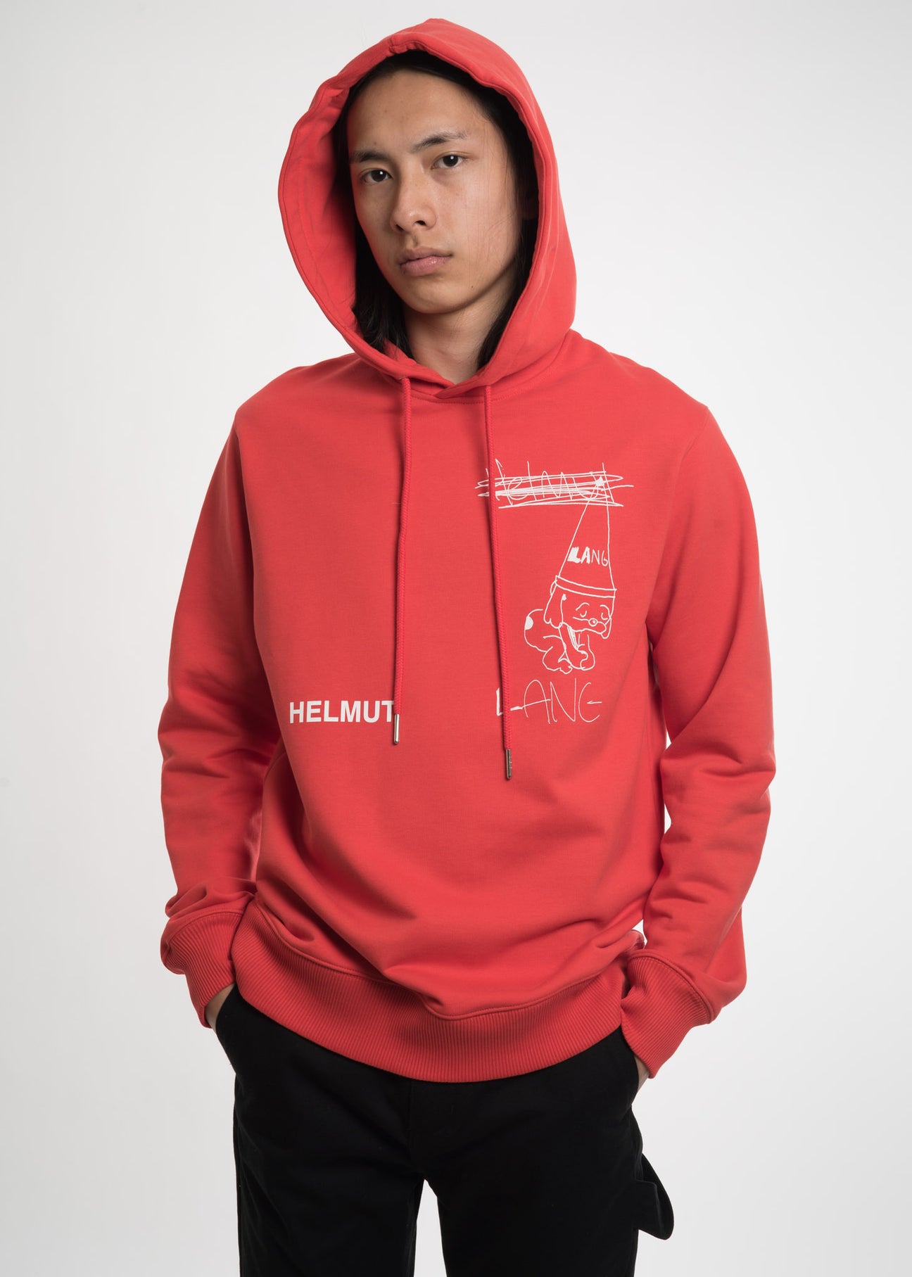 Helmut lang hoodie red shop