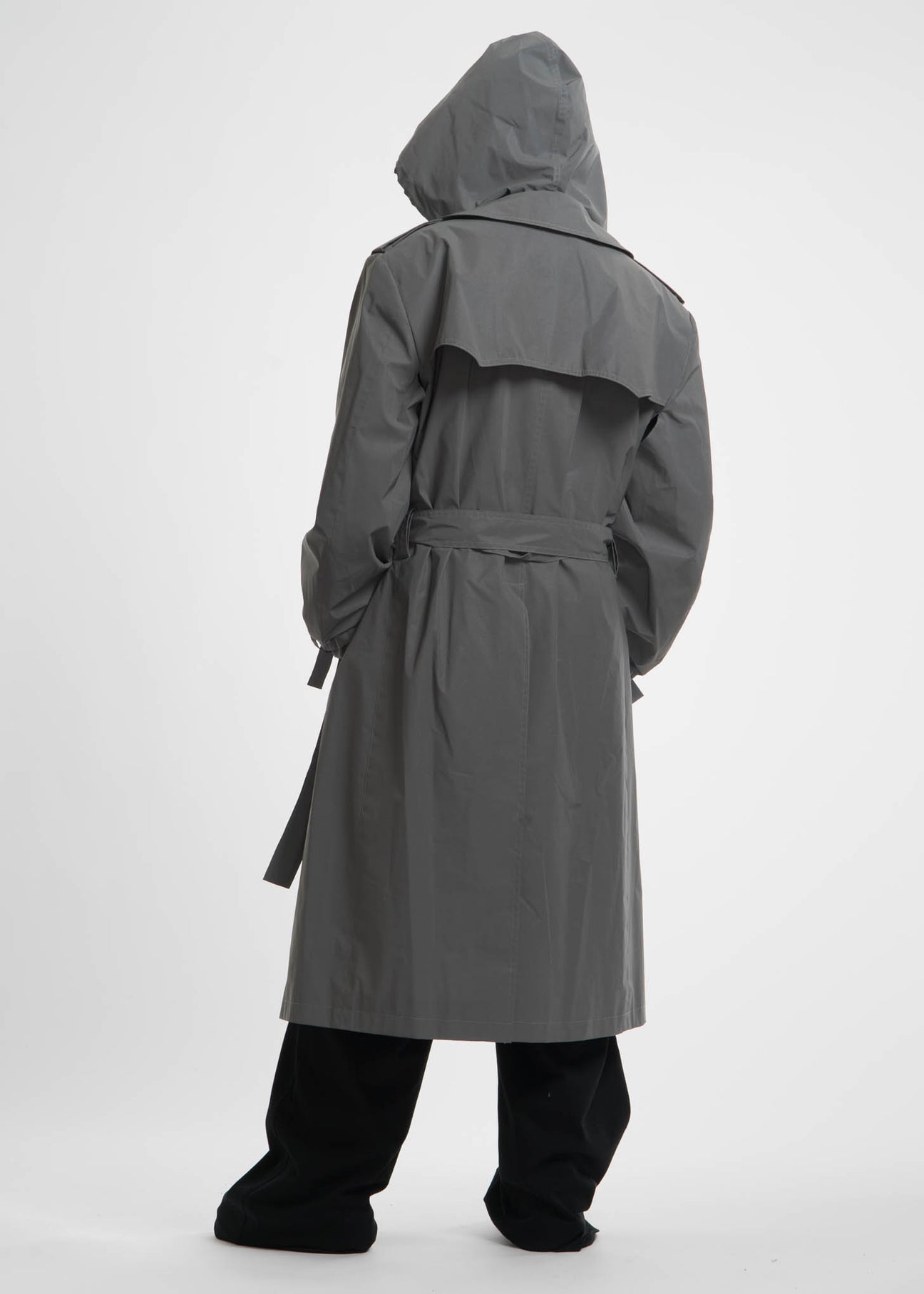 Reflective Hooded Trench Coat – 017 Shop