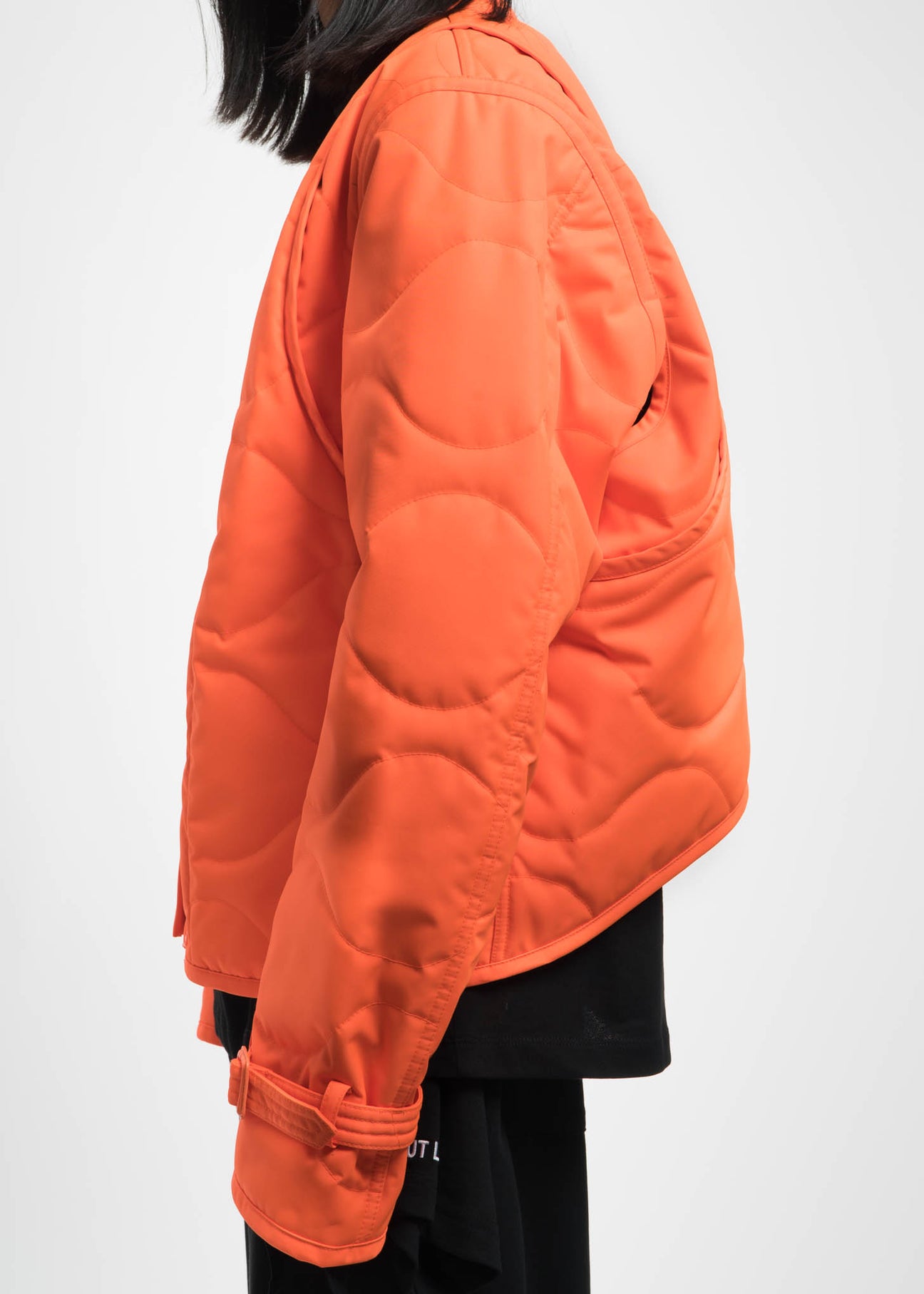 Safety Orange Quilted Throw On Jacket 017 Shop