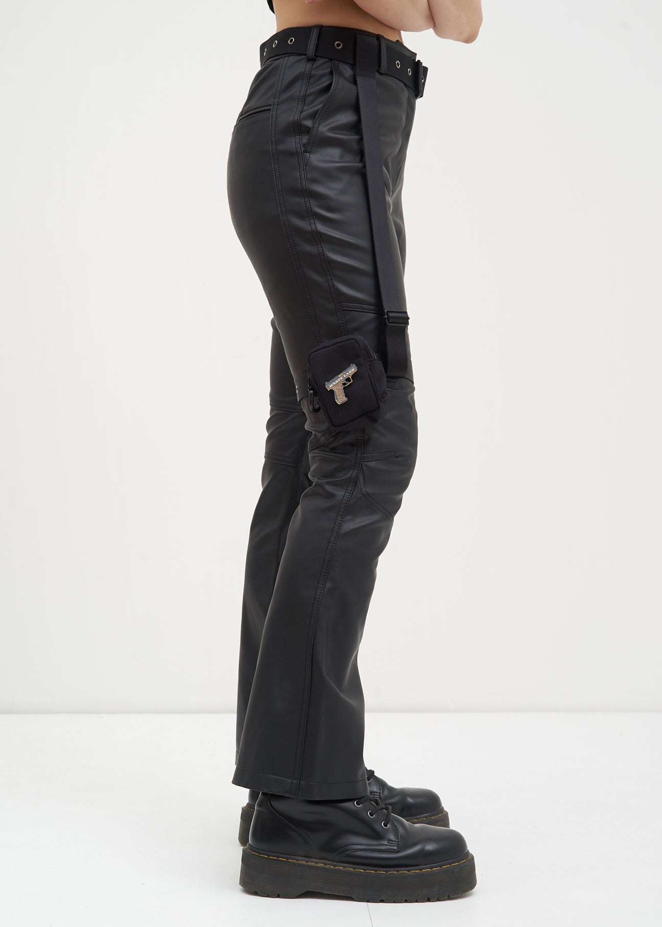 Black Faux Leather Pants w/ Garter Belt 017 Shop Black Faux Leather Pants w/ Garter Belt 017 Shop