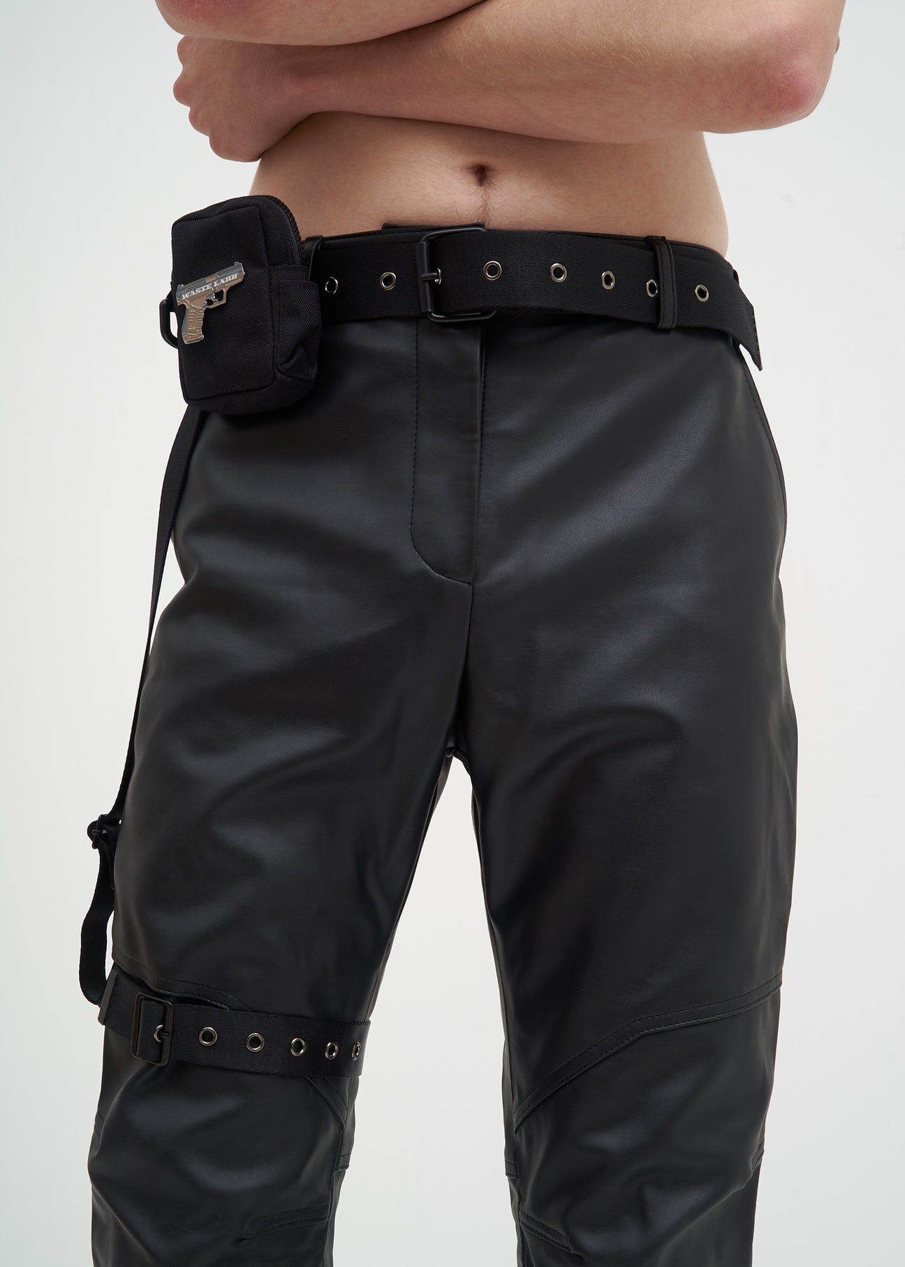 Black Faux Leather Pants w/ Garter Belt 017 Shop Black Faux Leather Pants w/ Garter Belt 017 Shop