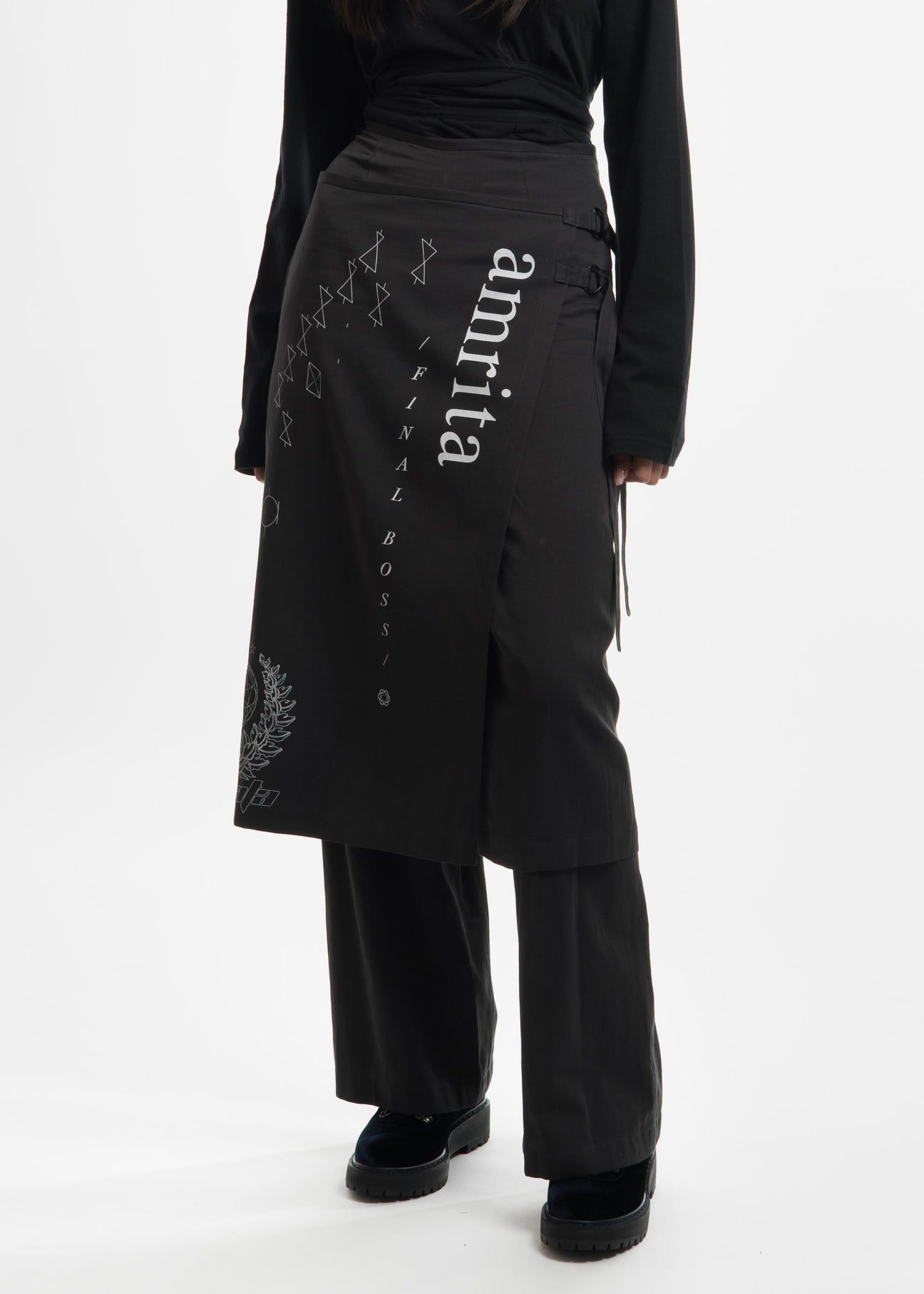 Black Wrap Skirt Pants – 017 Shop Black Wrap Skirt Pants – 017 Shop