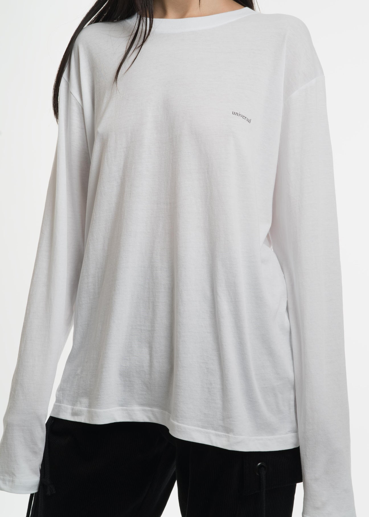 【EEUN】Blanc Layered Tee Layered Long-Sleeve T-Shirt | Parallel