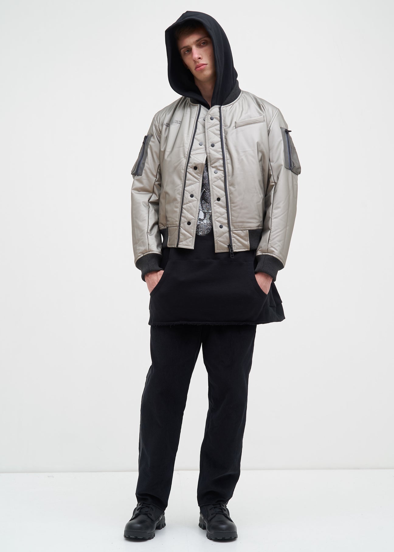Black transparent jacket store