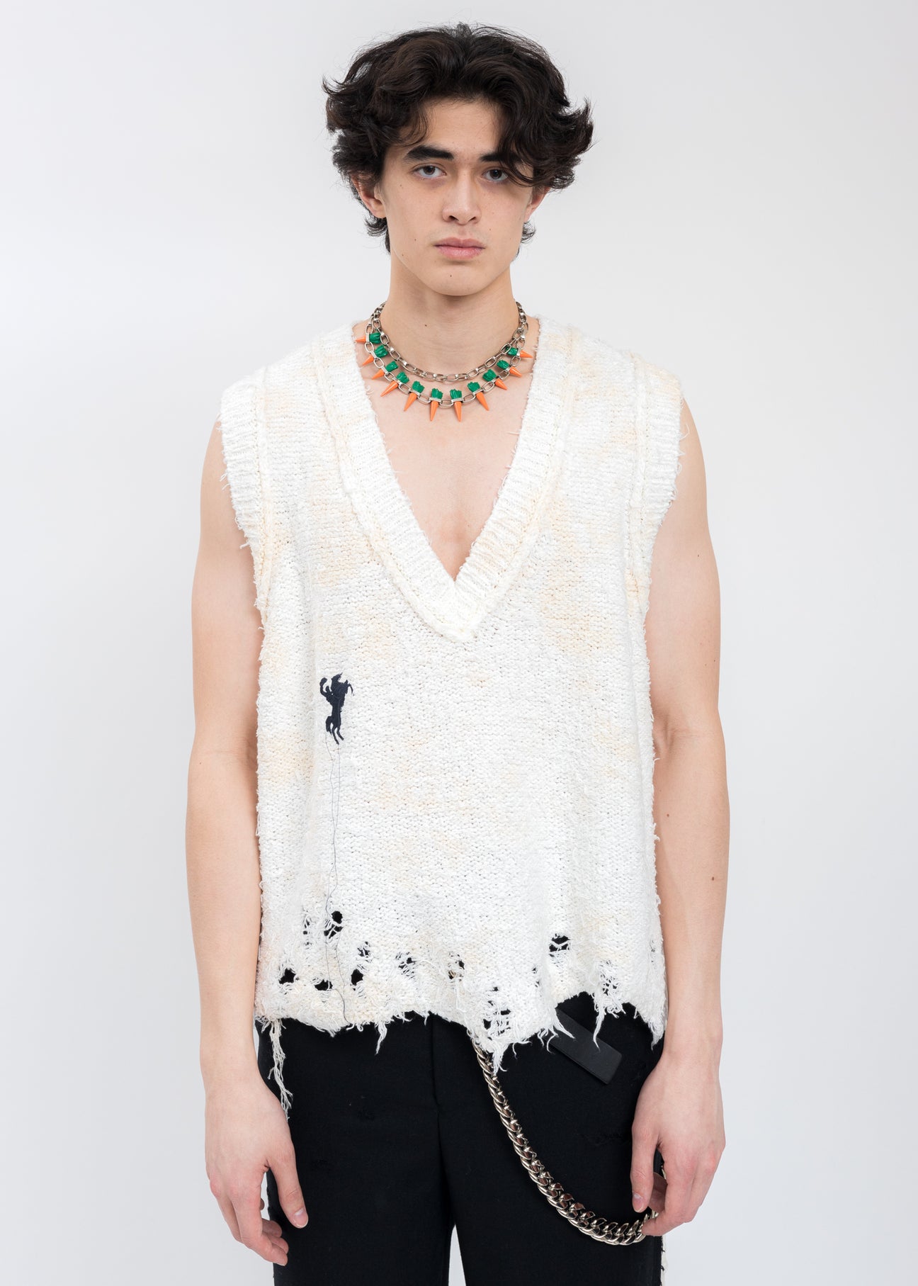 Ivory RECYCLE COTTON BLEACHED Vest – 017 Shop