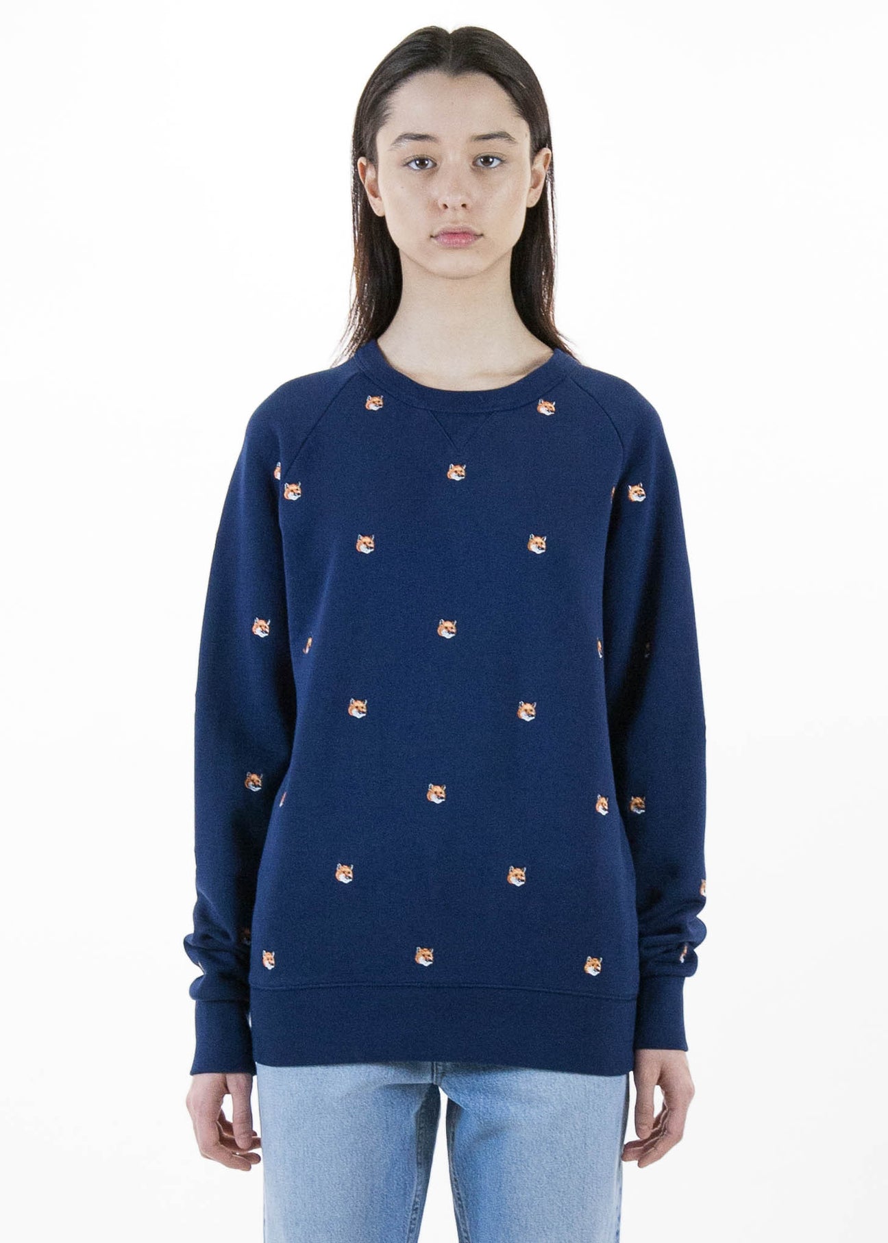 All Over Fox Head Embroidery Sweatshirt – 017 Shop