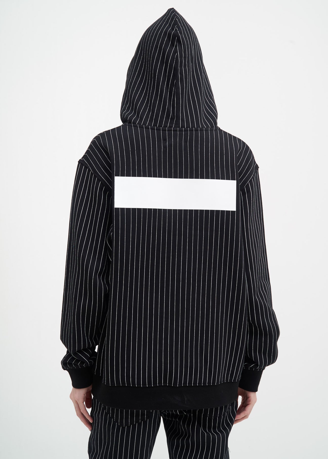 Black College Pinstripe Hoodie – 017 Shop