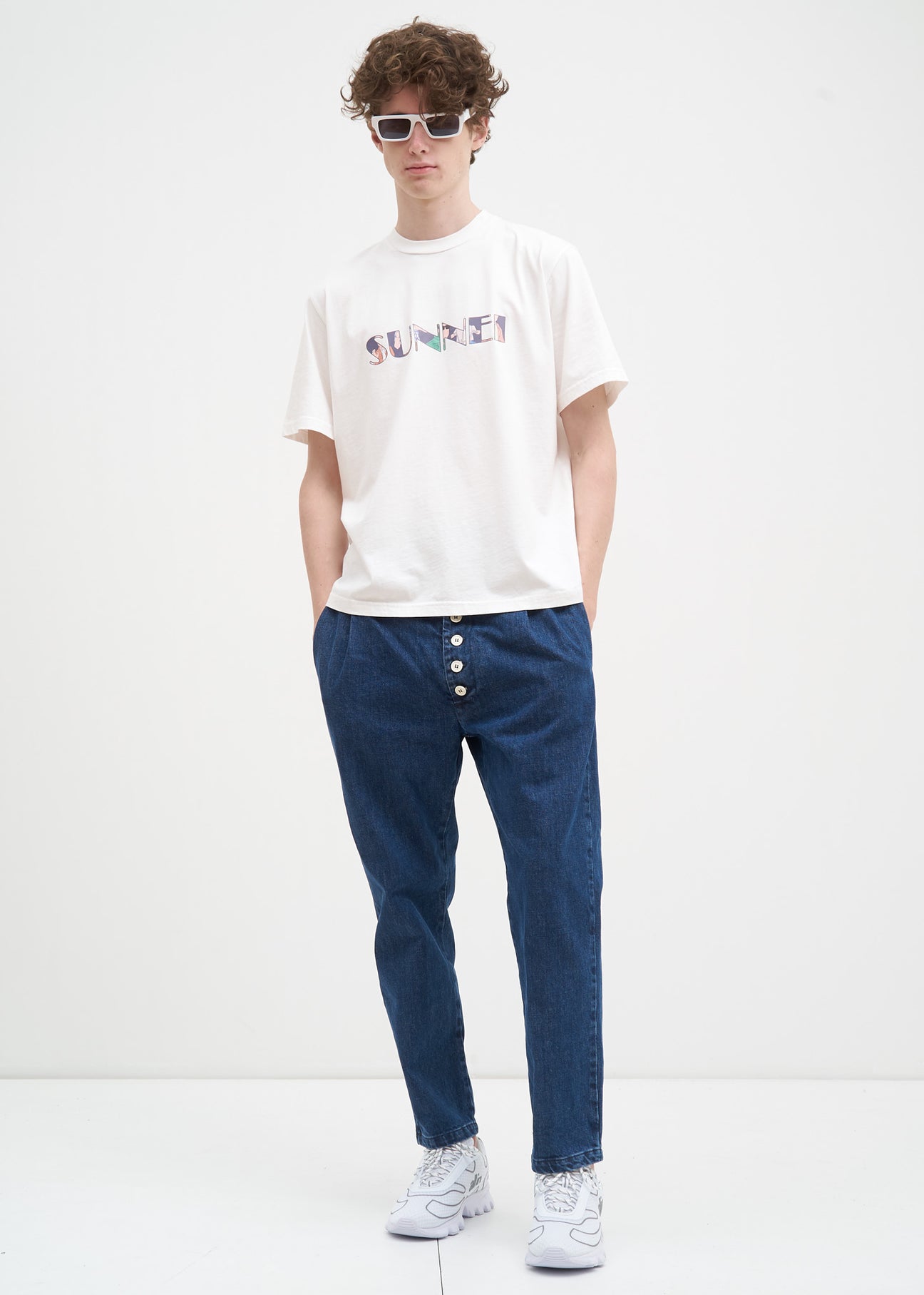 【WONDER WONDER】Semb Back Adjust Button Washing Denim Pants WONDER WONDER】Semb Back Adjust Button Washing Denim Pants