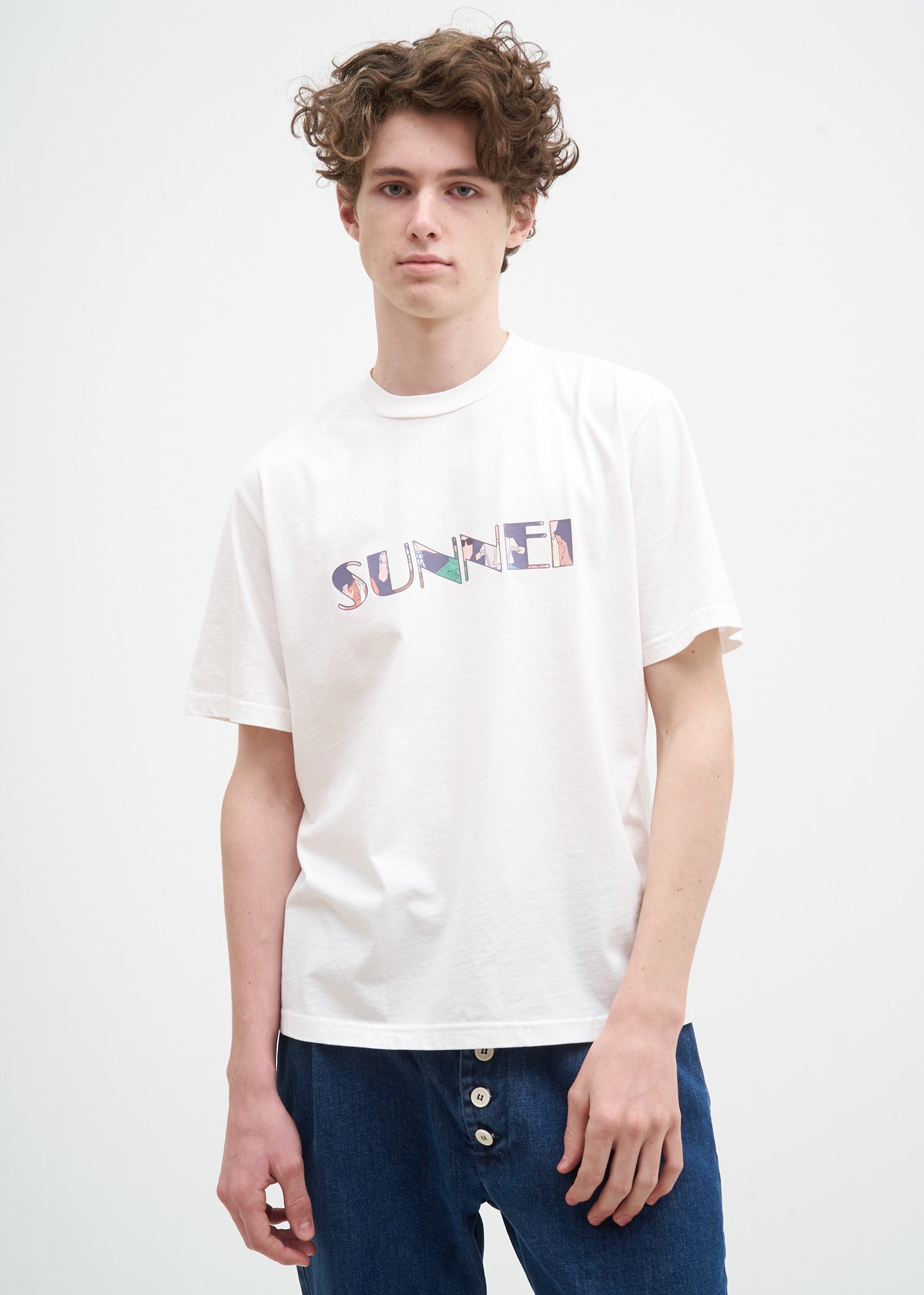 White Sunnei Logo T-Shirt – 017 Shop
