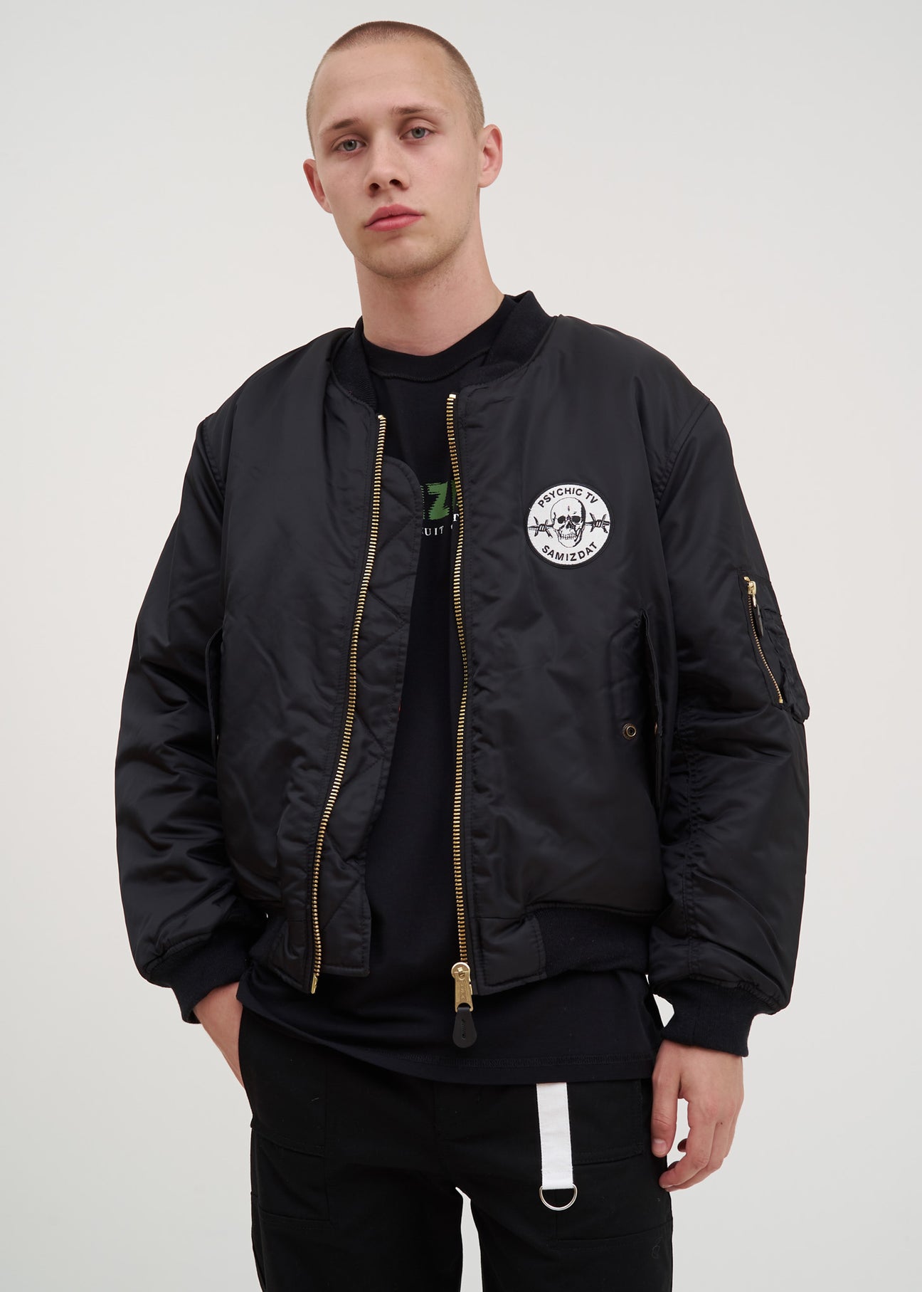 Black Cross Bomber Jacket – 017 Shop