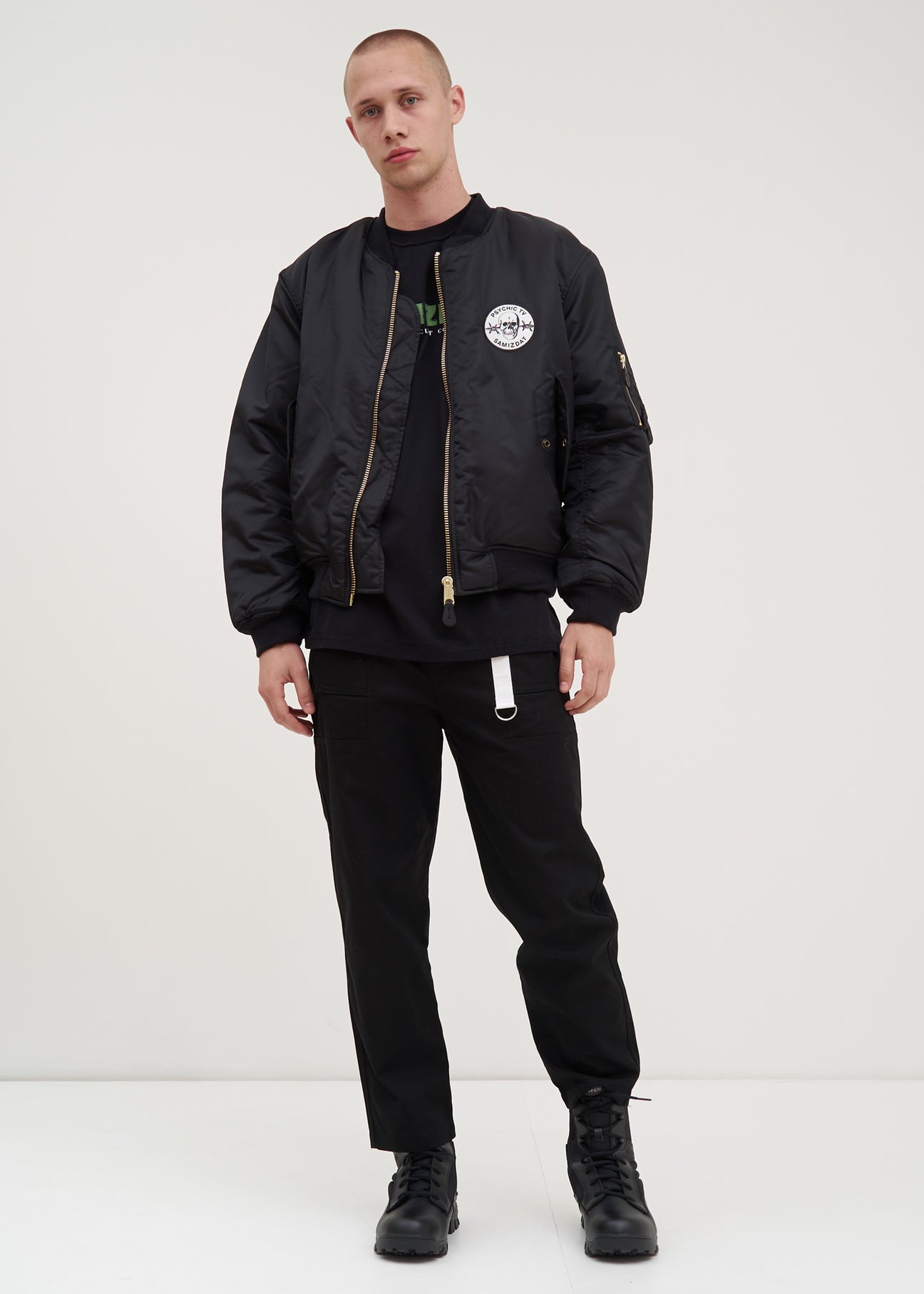 Black Cross Bomber Jacket – 017 Shop