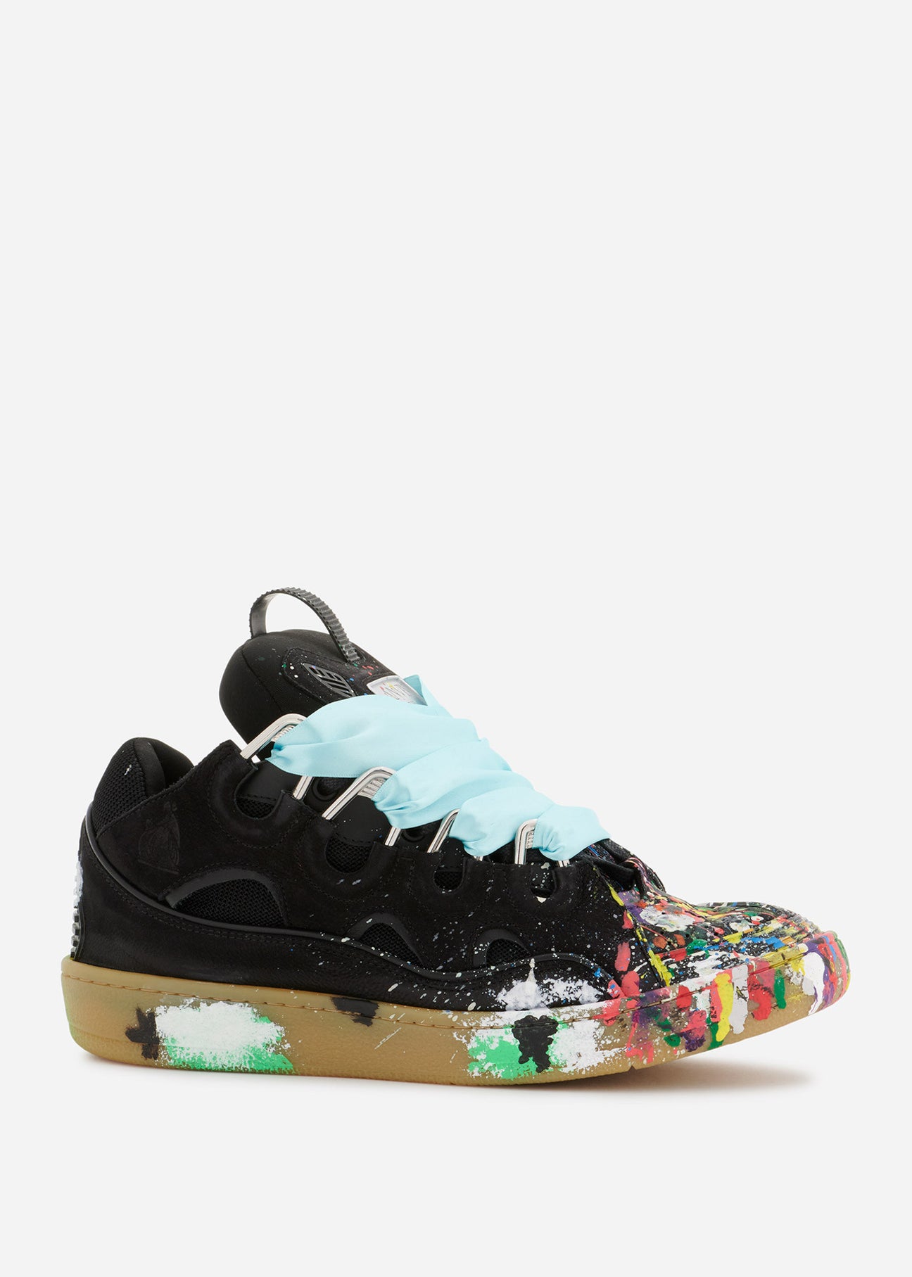 Black GALLERY DEPT. X LANVIN LEATHER CURB SNEAKERS – 017 Shop