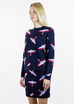 Maison Kitsune All over Bird Pullover