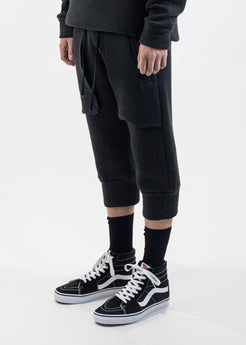 Helmut Lang Men's Cropped Sweatpant Infiltrated Jersey