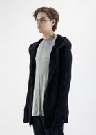 Helmut Lang Men's Heavy Wool Hooded Sweater