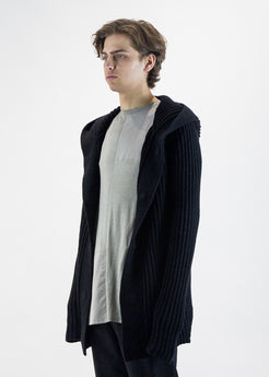Helmut Lang Men's Heavy Wool Hooded Sweater