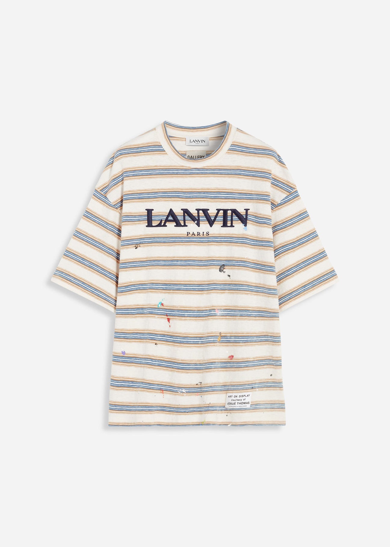 Tシャツ・カットソー GALLERY DEPT. x LANVIN | FRENCH LOGO POLO SHIRT LIGHT BLUE Lanvin Blue X Gallery Dept. Logo-Print Cotton Polo Shirt